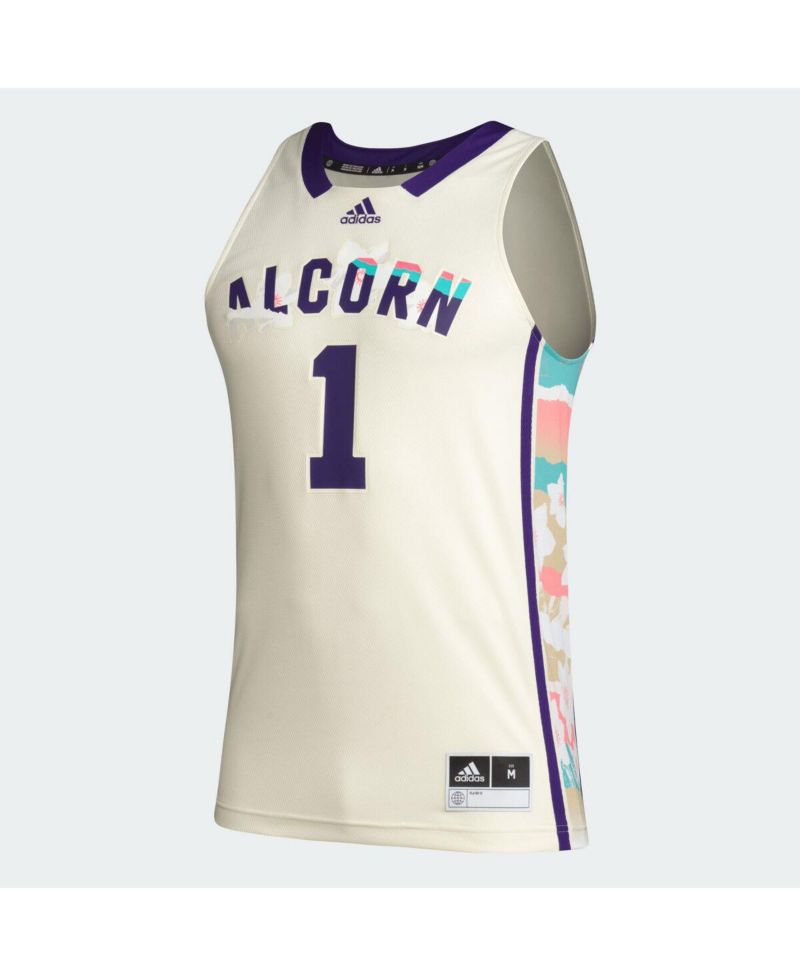 Men's #1 Khaki Alcorn State Braves Honoring Black Excellence Basketball Jersey