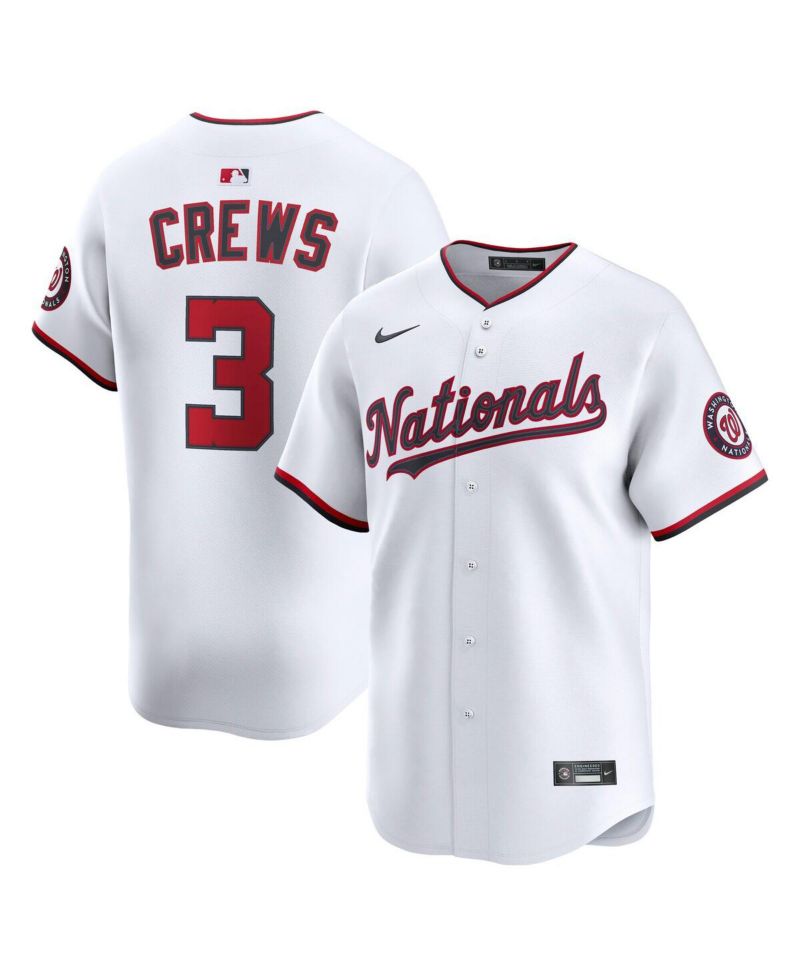 Men's Dylan Crews White Washington Nationals Alternate Limited Player Jersey