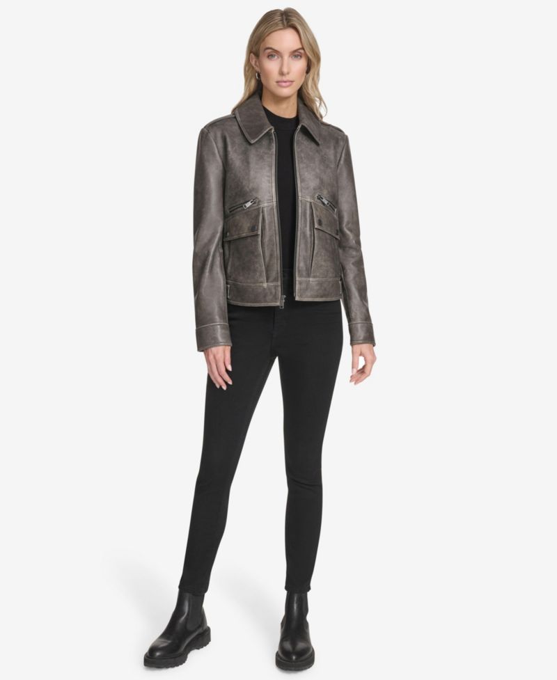 Women's Addis Aviator Leather Jacket