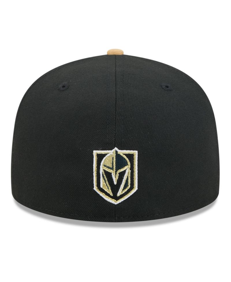 Men's Black/Gold Vegas Golden Knights City Icon Stitched Overlay 59FIFTY Fitted Hat
