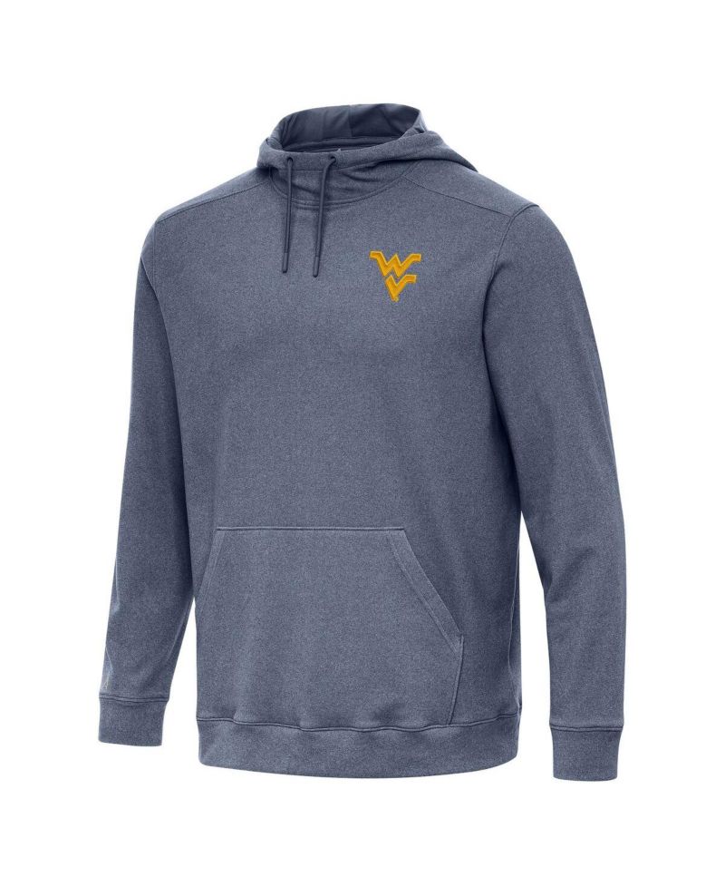 Men's Heather Navy West Virginia Mountaineers Cloud Pullover Hoodie