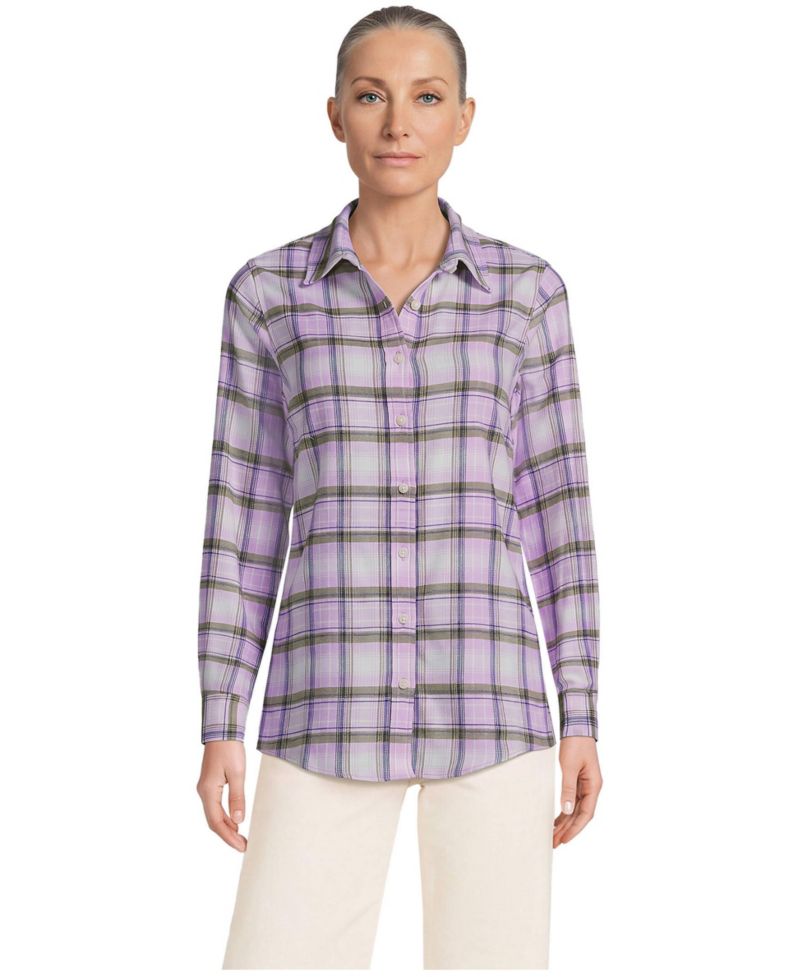 Women's Flannel Boyfriend Long Sleeve Shirt