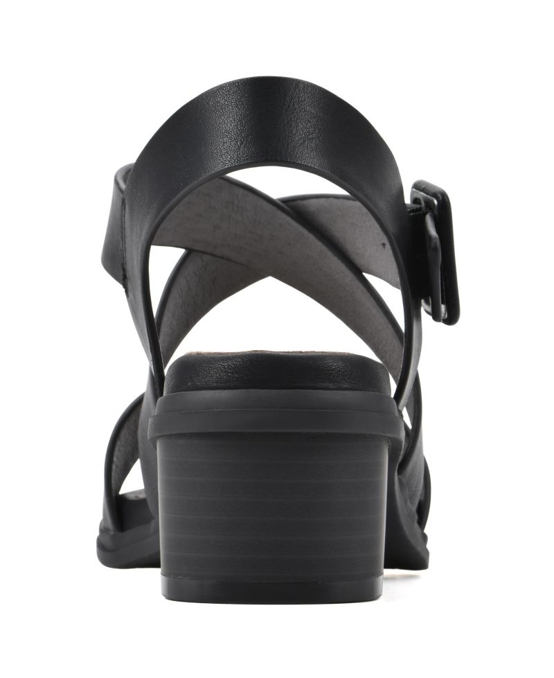 Women's Cordovan Stacked Heel Strappy Dress Sandals
