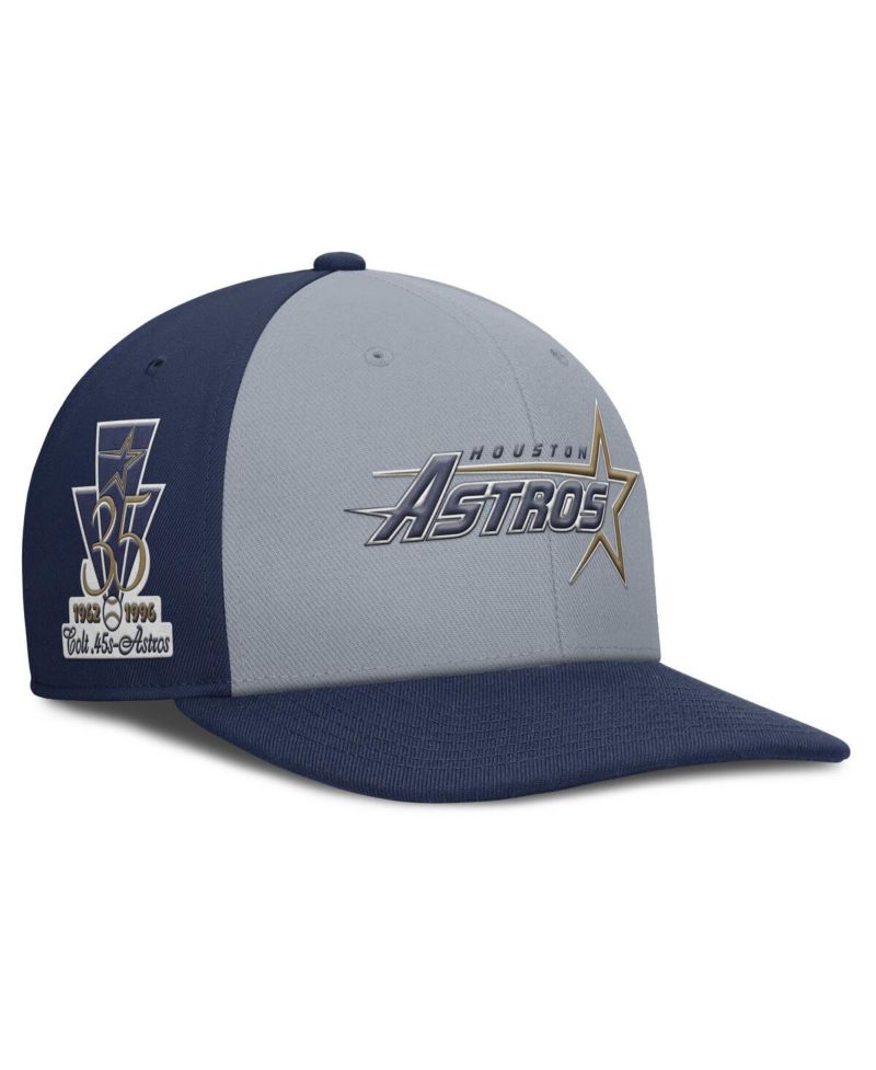 Men's Gray/Navy Houston Astros Pro Performance Snapback Hat