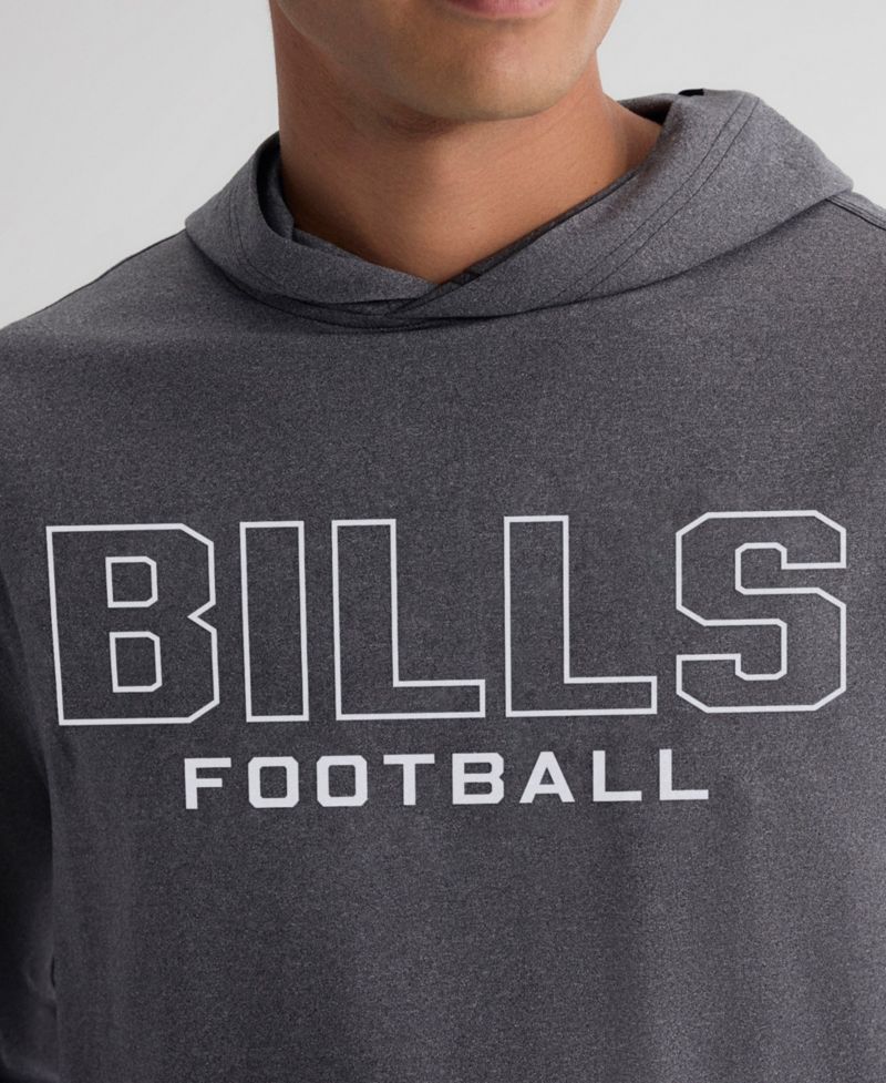 Men's Charcoal Buffalo Bills Clutch Long Sleeve Hooded T-Shirt