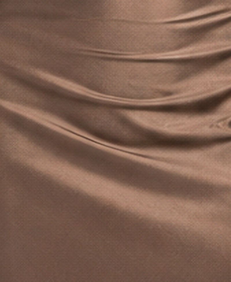 Juniors' Cowl-Neck Halter Open-Back Gown