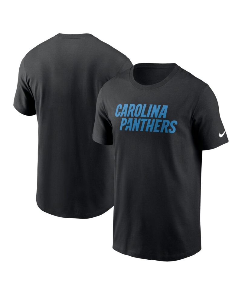 Men's Black Carolina Panthers Primetime Wordmark Essential T-Shirt
