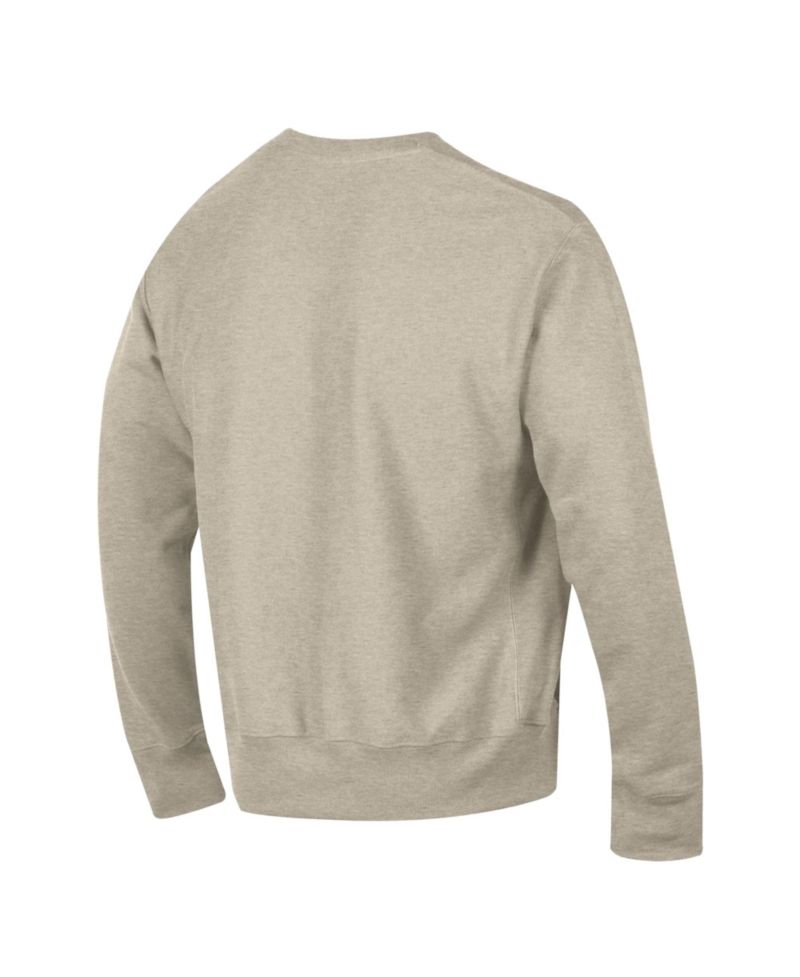 Men's Oatmeal Nebraska Huskers Reverse Weave Crewneck Sweatshirt