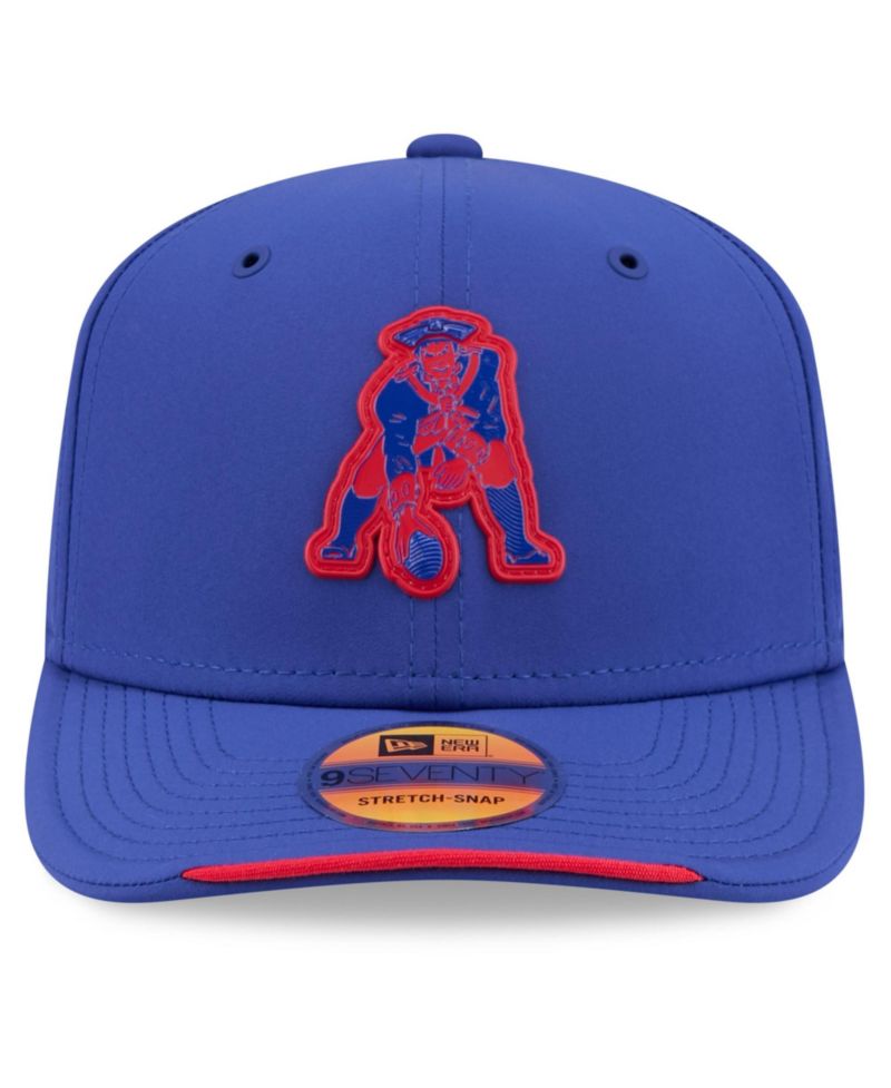 Men's Royal New England Patriots 2026 Sideline Throwback 9SEVENTY Adjustable Hat