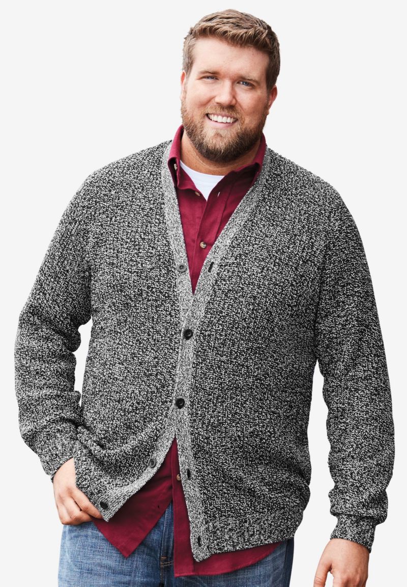 Men's Shaker Knit V-Neck Cardigan Sweater