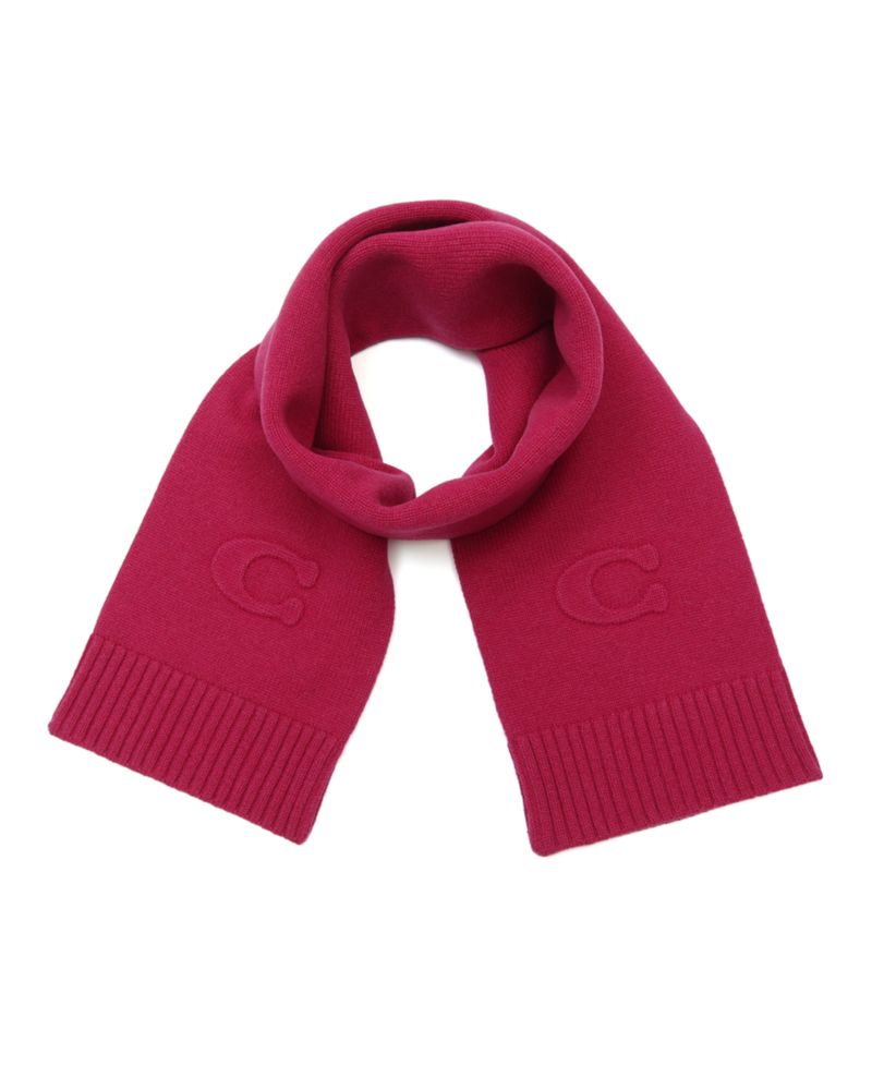 Women's Embossed Knit Muffler Scarf