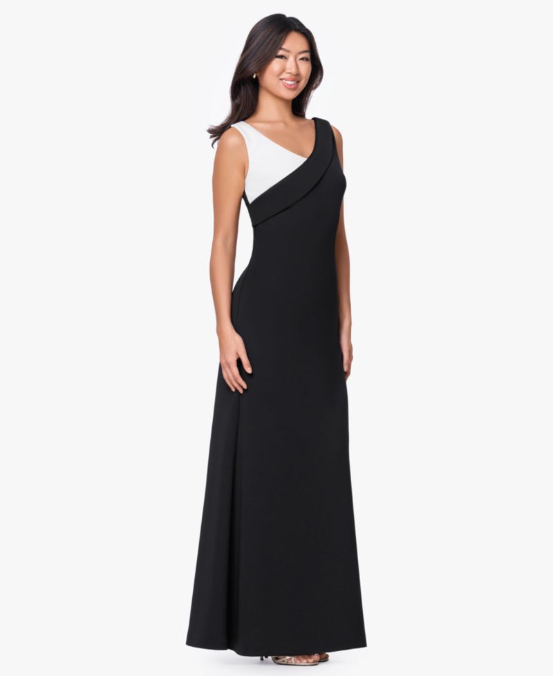 Women's Techno Scuba V-Neck Gown