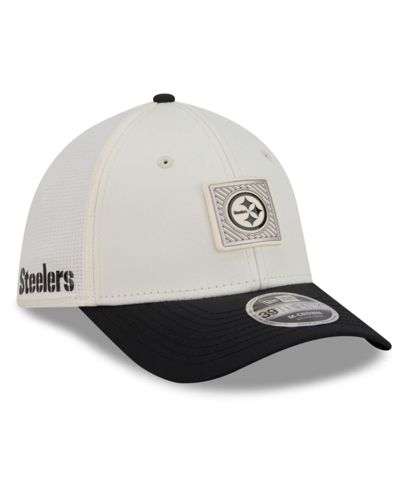 Men's Cream/Black Pittsburgh Steelers 2026 NFL Training Camp 39THIRTY Flex Hat