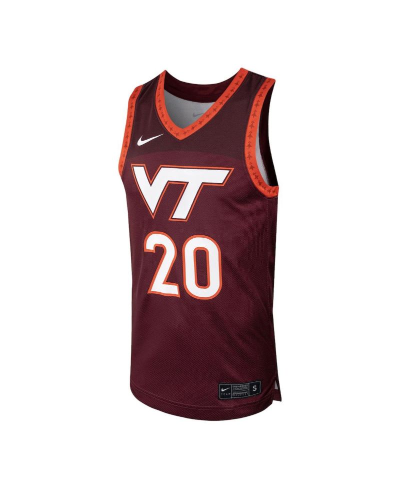 Men's #20 Maroon Virginia Tech Hokies Replica Basketball Jersey
