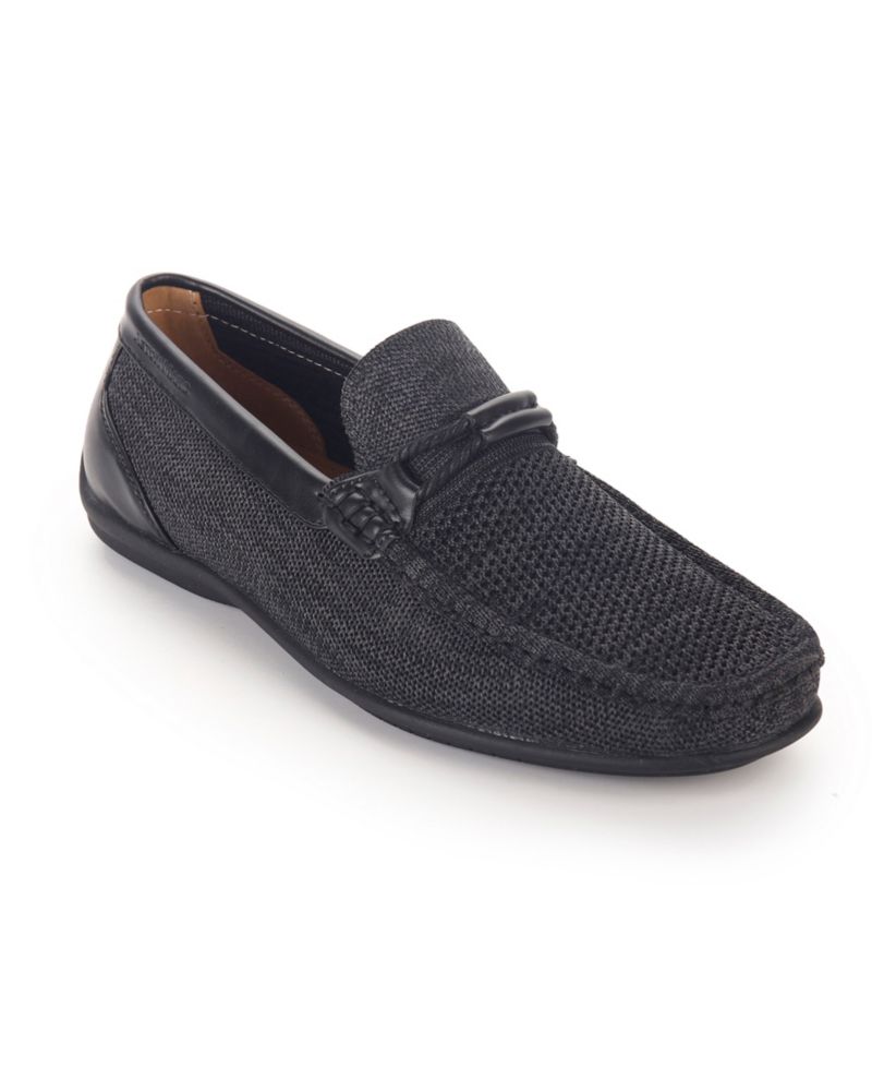 Men's Knit Lace-Strap Driving Loafer