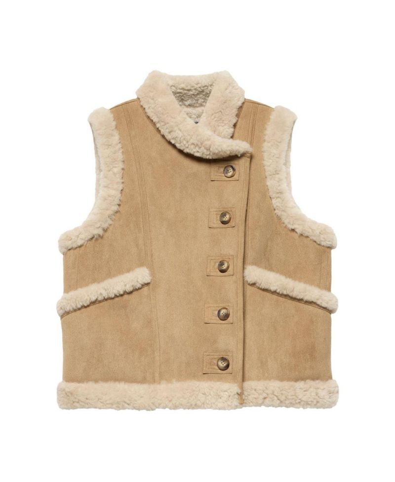 Women's Suede Faux Fur Vest