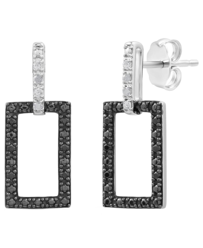 Diamond Post Back Earrings (1/6 ct. t.w.) in Sterling Silver