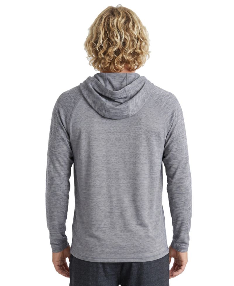 Men's Birdseye Heather Hooded Long-Sleeve Rash Guard