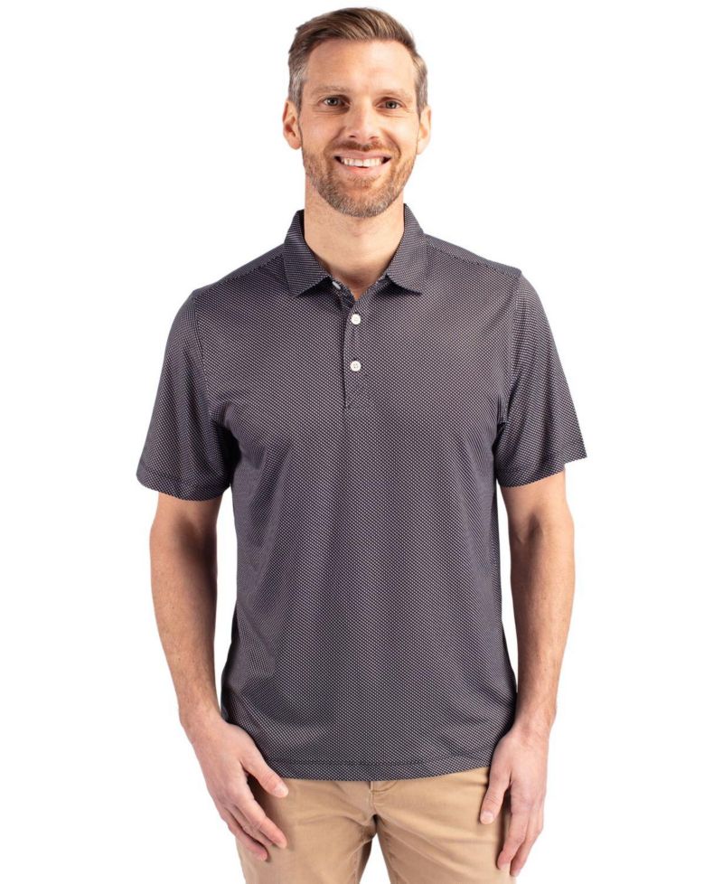 Men's Cutter and Buck Pike Eco Symmetry Print Stretch Recycled Polo
