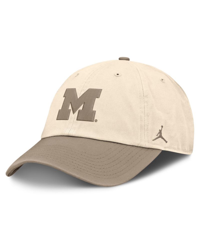 Men's Natural/Khaki Michigan Wolverines Two-Tone Club Adjustable Hat