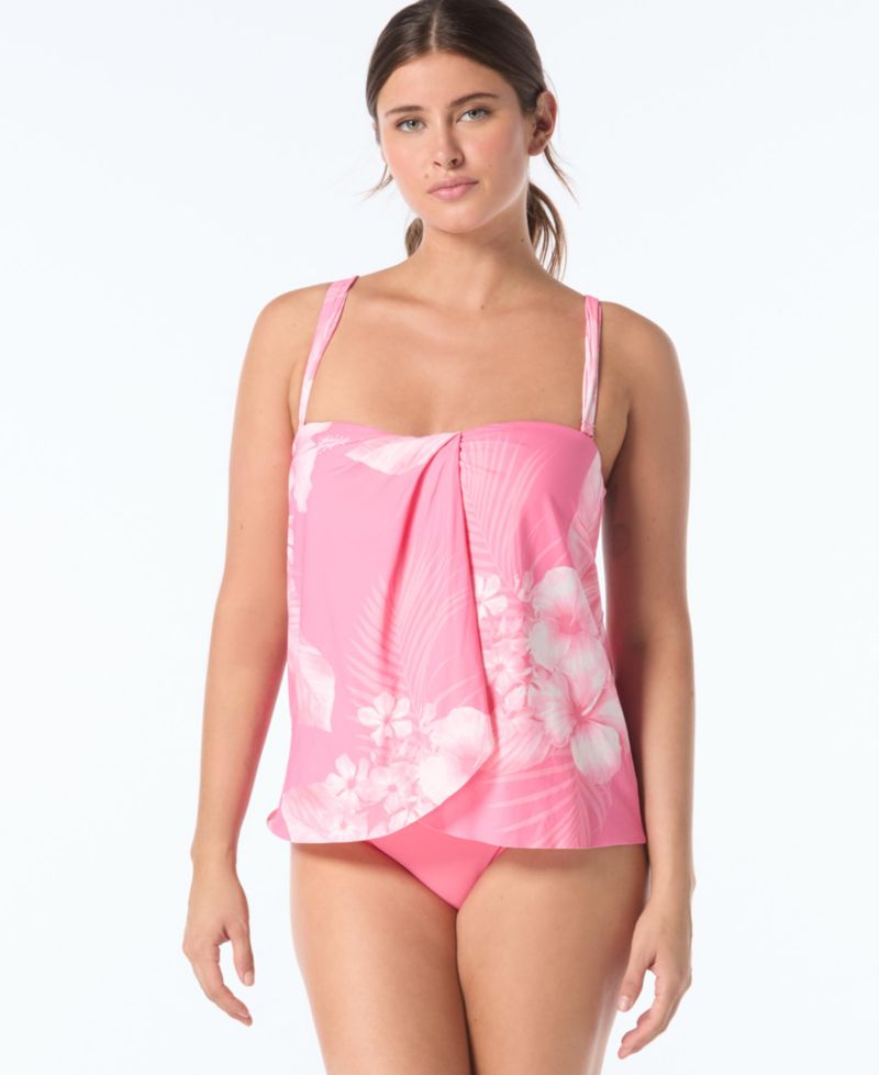 Women's Bandeau Neck Contours Clarity Swim Tankini Top