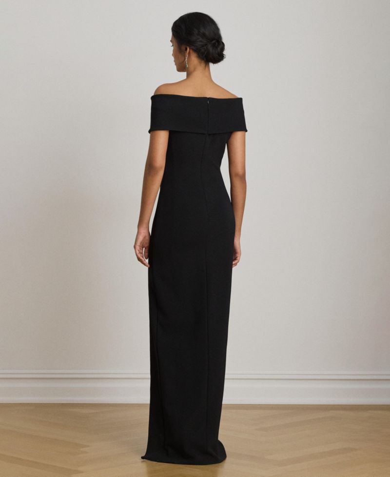 Women's Faille Off-the-Shoulder Gown