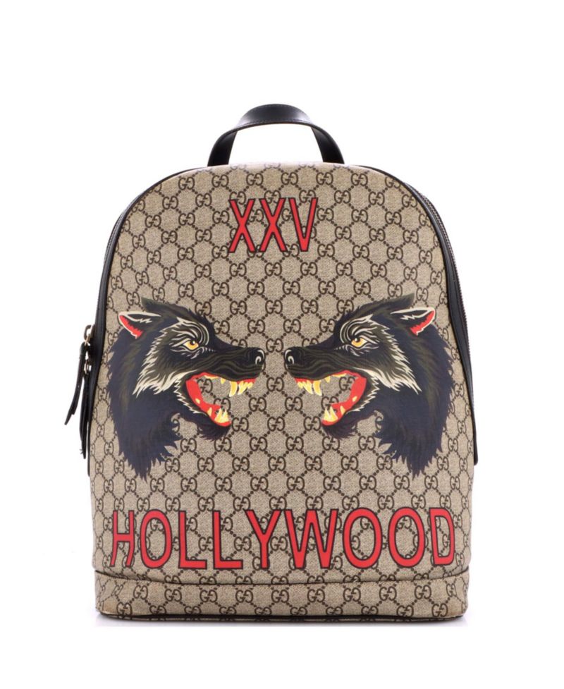 Medium Zip Around Backpack Printed GG Coated Canvas
