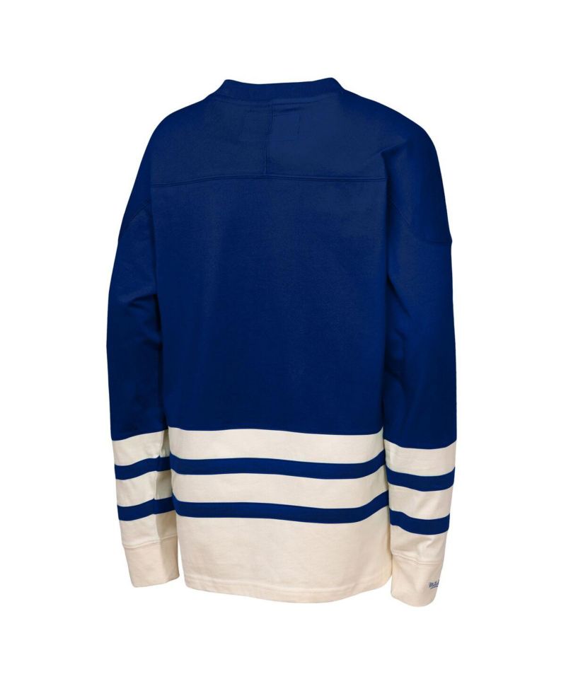 Big Boys and Girls Blue New York Rangers Chainstitch Heavyweight Long Sleeve T-Shirt