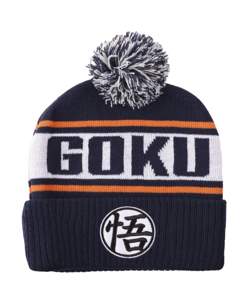 Men's Goku Kanji Blue Cuff Beanie