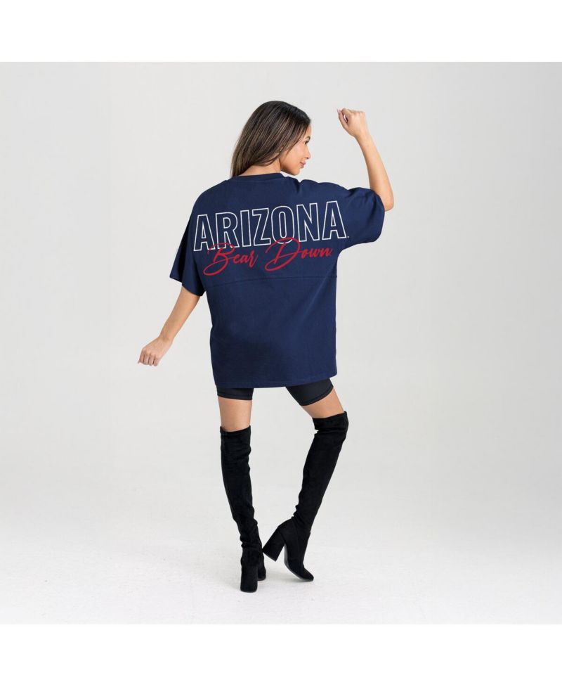 Women's Navy Arizona Wildcats Oversized Back at Ya T-Shirt