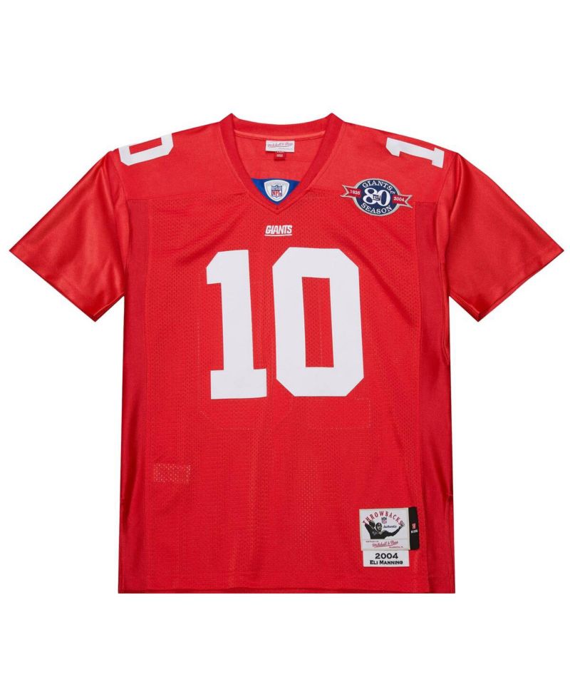 Men's Eli Manning Red New York Giants 2004 Authentic Throwback Retired Player Jersey