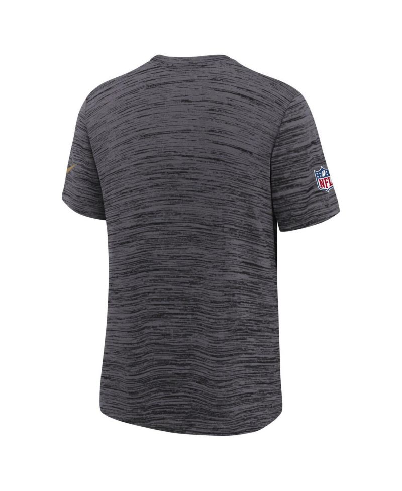 Big Boys and Girls Heather Black San Francisco 49ers 2025 Rivalries Collection Sideline Velocity Dri-FIT T-Shirt