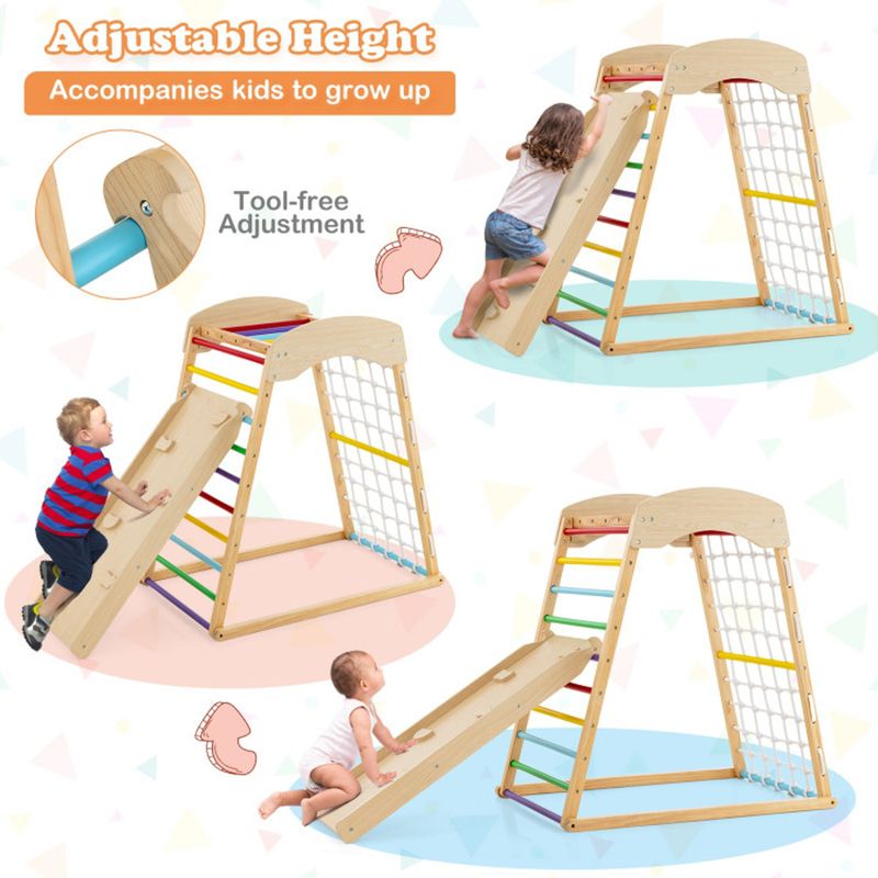6-in-1 Wooden Jungle Gym