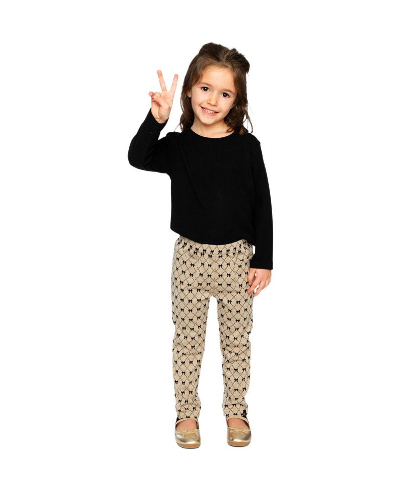 Little and Big Girl 6- 14 Brushed Rib Crew Neck Top