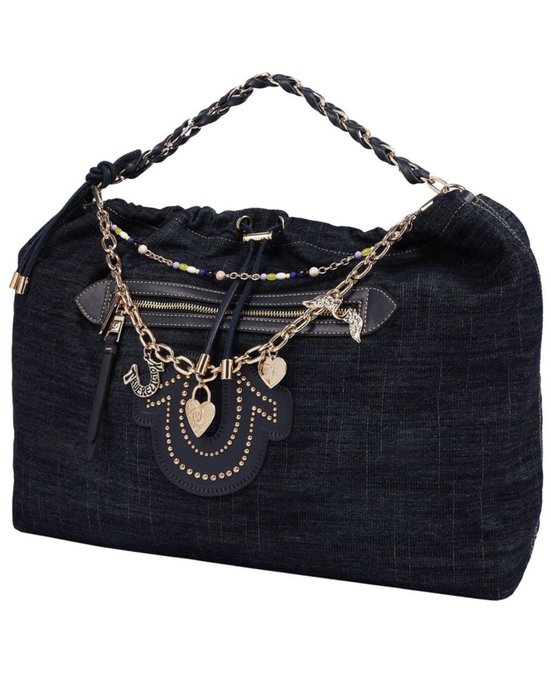 Women's Vintage Chain Denim Hobo Bag