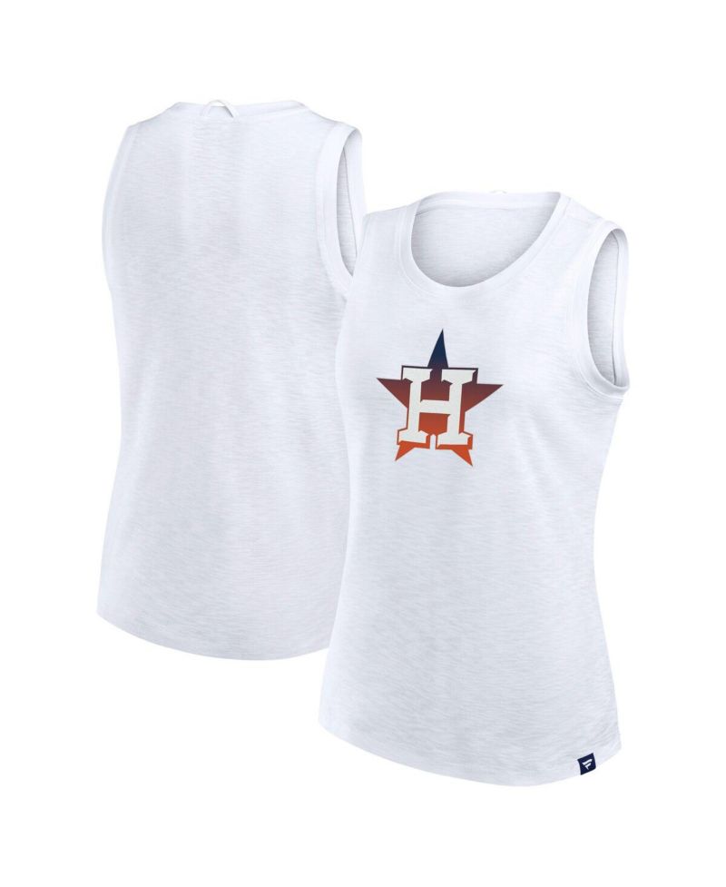 Women's White Houston Astros Activate Slub Tank Top