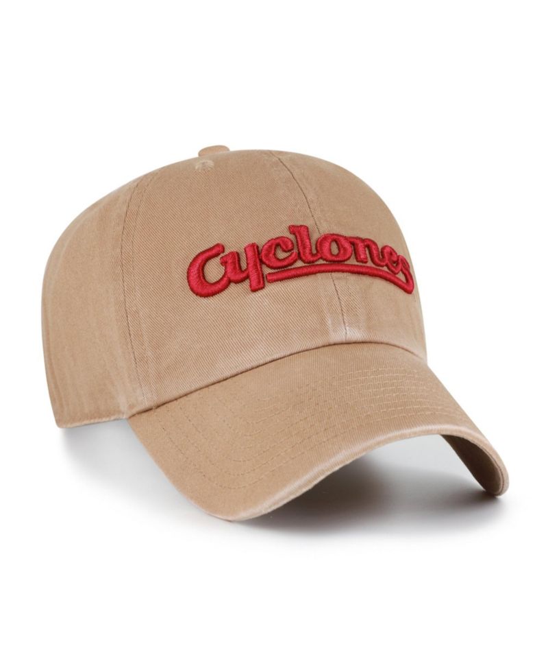 Men's '47 Khaki Iowa State Cyclones Vault Clean Up Adjustable Hat