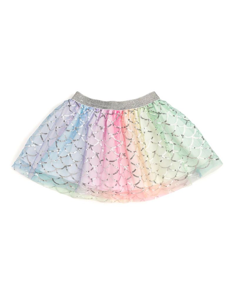 Little and Big Girls Rainbow Mermaid Tutu Skirt