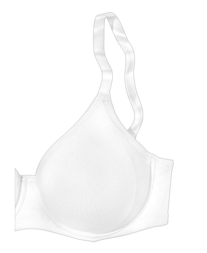 Women's Clear Strap Underwire Non-Padded T-Shirt Bra