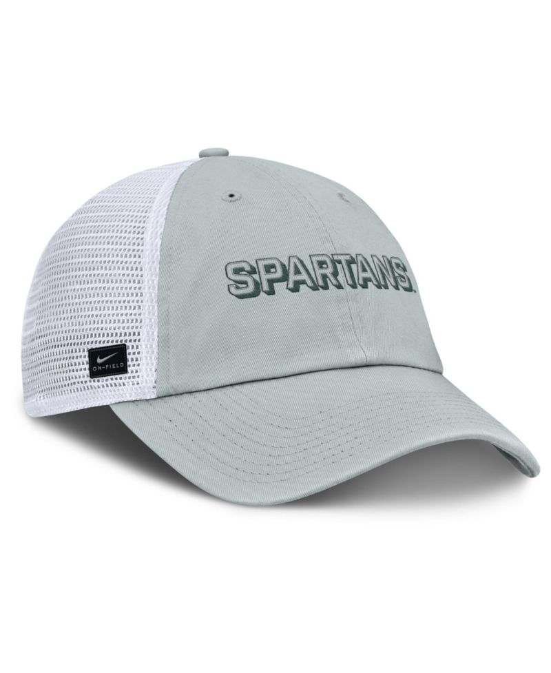 Men's Gray Michigan State Spartans 2025 Gameday On-Field Club Adjustable Trucker Hat