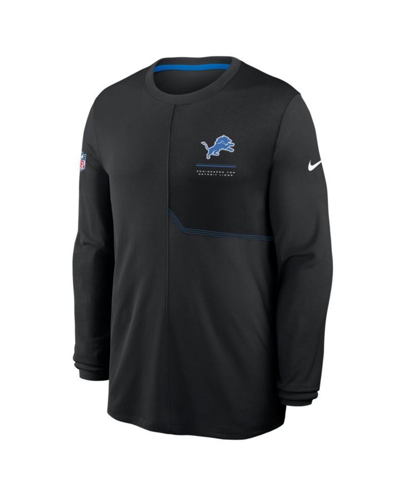 Men's Black Detroit Lions Sideline Coaches UV Dri-FIT Long Sleeve T-Shirt