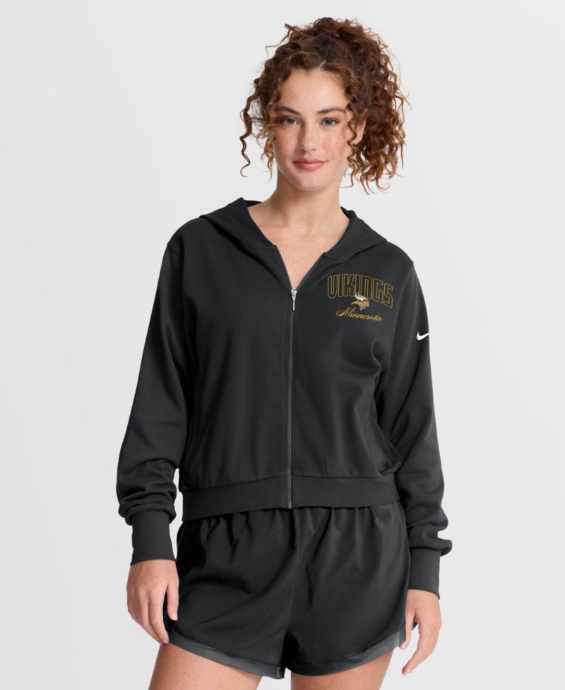 Women's Black Minnesota Vikings Primetime Full-Zip Hoodie