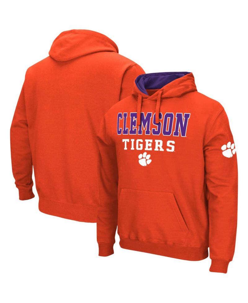 Men's Orange Clemson Tigers Sunrise Pullover Hoodie