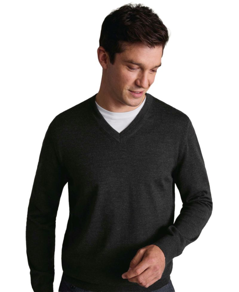 Men's V-Neck Regular-Fit Sweater