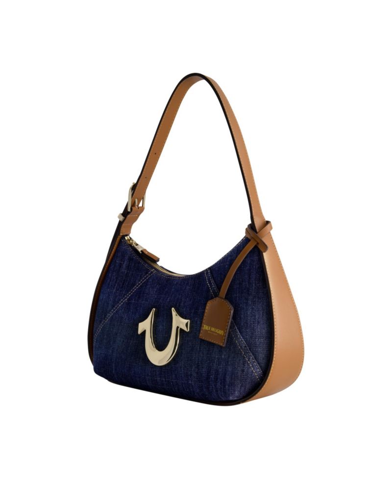 Metal Horseshoe Denim Hobo