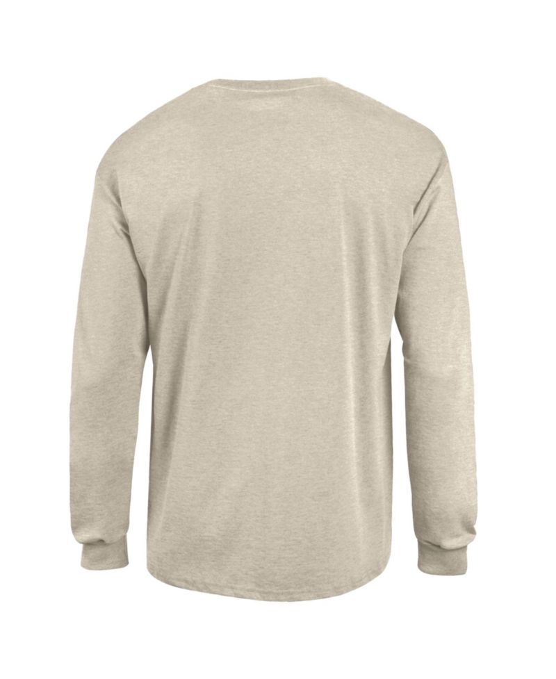 Men's Wisconsin Badgers Neutral Arch Long-Sleeve Crewneck T-Shirt
