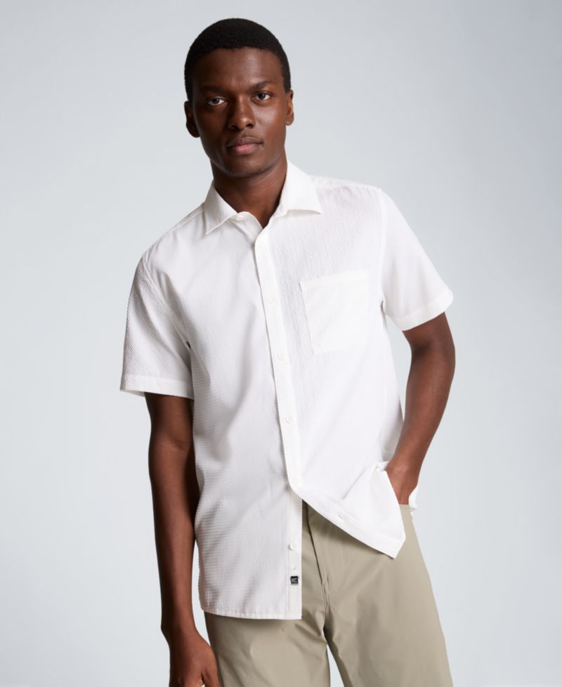 Men's Seersucker Point Collar Shirt