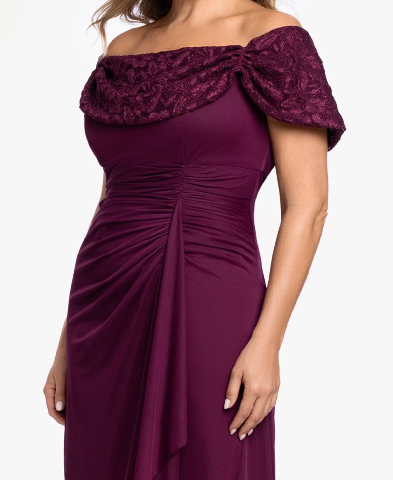 Plus Long Off-the-Shoulder Gown