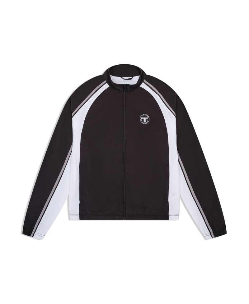 Men's Fico Contrast-Color Panels Raglan-Sleeve Track Jacket