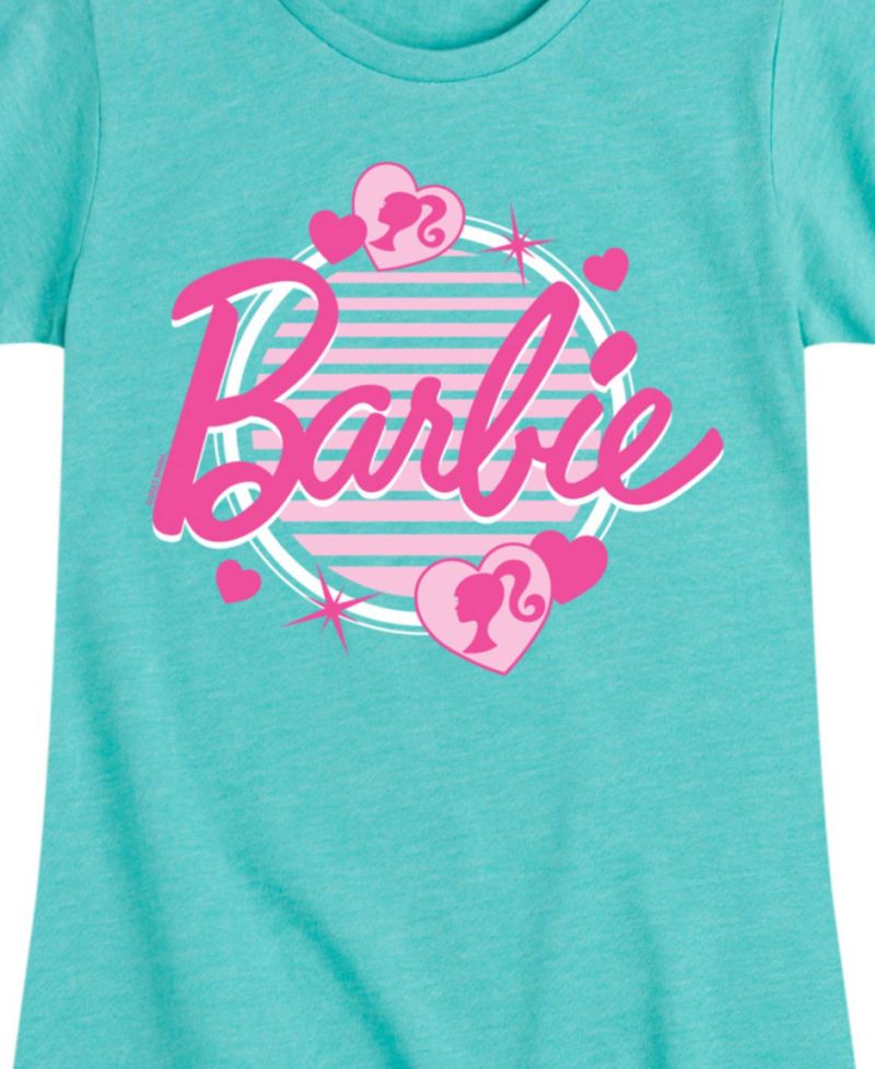 Big Girls Logo Hearts Graphic Short Sleeve T-Shirt